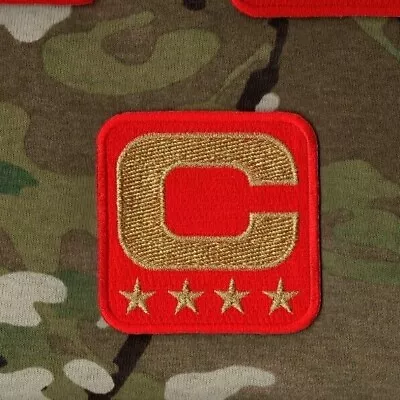 $14.99 • Buy 2022 SAN FRANCISCO 49ers CAPTAIN'S FOUR-⭐⭐⭐⭐-4-STAR GOLD C Iron-on C-PATCH