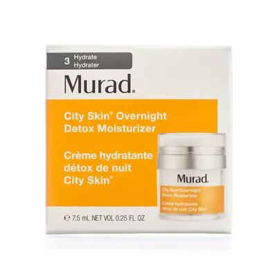 Murad Environmental Shield City Skin Overnight Detox Moisturizer 7.5ml 0.25oz • $6.24