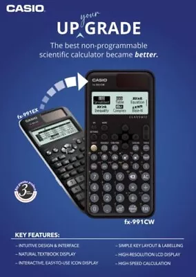 Casio FX-991CW Classwiz Non-Programmable Scientific Calculator 552 Functions • $60.50