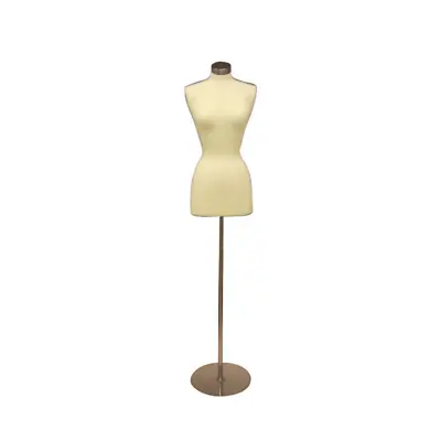 Female Dress Form Pinnable Foam Mannequin Torso Size 6-8 With Round Metal Base • $143