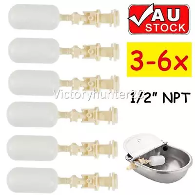 3-6pcs 1/2 Float Valve Plastic Automatic Water Trough Horse Dog Cattle Bowl New • $19.99