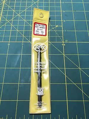 Vtg Relton Corp. Hardware RX-4-4 Carbine Tipped Masonry Dill Bit 1/4” X 4” USA • $9.99