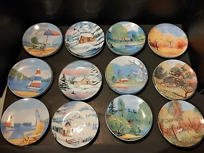 4-Season Collector Plates VTG Hand Painted Winter Spring Summer Fall Mix & Match • $7