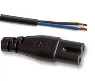 1M Metre Bare Ends Ended Figure Of 8 Mains Cable Power UK Lead Plug Cord IEC C7 • £2.99