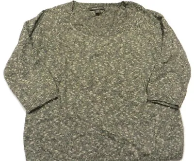 Tommy Bahama Sparkly Mohair Metal Fibre Wool Sweater Womens Large Gray Soft • $9.99