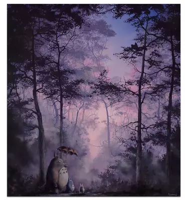 My Neighbor Totoro Movie Anime Poster Print Art 12x13 SIGNED Mondo Studio Ghibli • $99.98