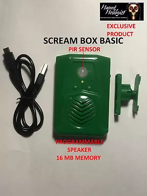 SCREAM BOX BASIC Halloween 2024 PIR Sensor Programmable Speaker MEMORY (7 Min) • $27.45