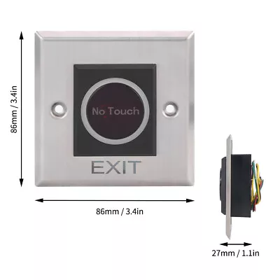 Infrared Sensor Switch Non‑Touch Access Control System Backlit Button DC12V REL • £9.92