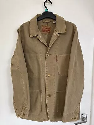 Levis Sandy Beige Denim Jacket Size Medium • £34.99