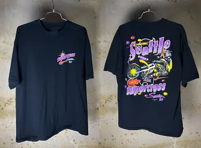 Vintage 1997 Seattle Supercross Single Stitch T-Shirt Featuring Jeremy McGrath • $24.99