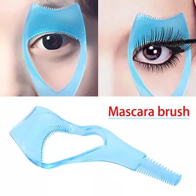 3 In 1 Eyelash Template Mascara Guard Curler Applicator Comb Brush Cosmetic Tool • $6.32