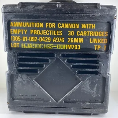 U.S. Military Empty M793 COMPOSITE CASE For 30 Rounds Of 25MM Linked Ammo *READ • $34.95