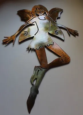 Small Garden Fairy - Metal Wall Art - Copper 10 1/4  X 7  • $23.98