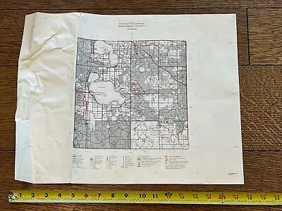 Vintage 1963 Roscommon County Michigan Houghton & Higgons Lake Road Map (M5) • $14.99
