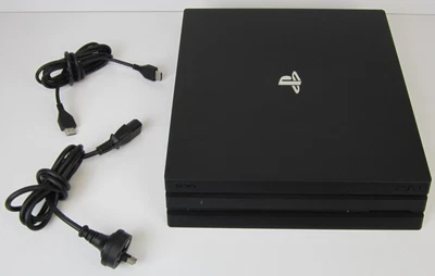 $94 • Buy Sony Playstation 4 Ps4 Pro 1tb Black Console & Cables - Cuh-7102b