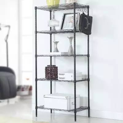 5-Tier Wire Shelves Unit Adjustable Metal Shelf Rack Kitchen Storage Organizer • $38.89