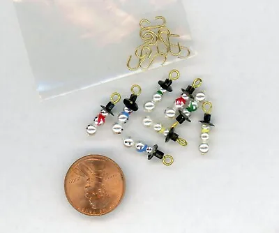 Miniature Dollhouse Christmas Ornaments / 8 Snowmen  1/2  H • $3.99