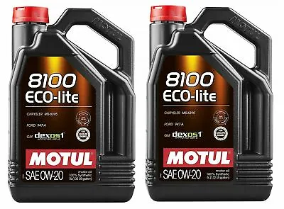 Motul 8100 ECO-LITE 0W20 - 10 Liters - Fully Synthetic Engine Motor Oil (2 X 5L) • $69.99