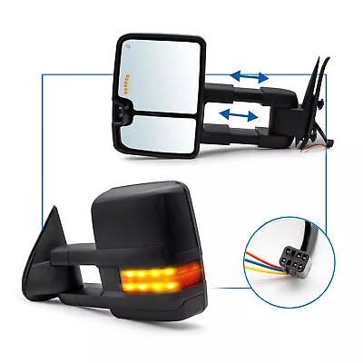 Towing Mirrors For 1999-2002 Chevy Silverado 1500/2500/3500 Power Heated Signal • $127.78