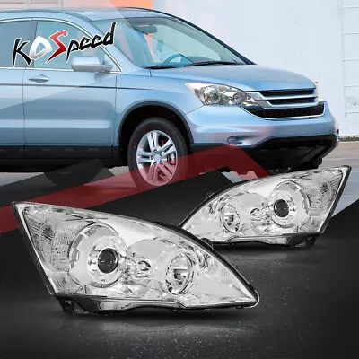 Chrome Housing Clear Corner Signal Projector Headlight Lamps For 07-11 Honda CRV • $169.99