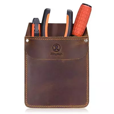 RingSun Genuine Leather Pocket Protector For Men Durable Pocket Tool Pouch Jea • $22.01