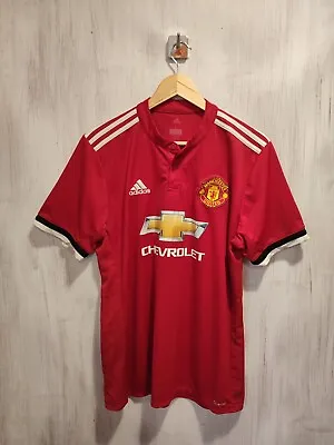 Manchester United 2017 2018 Home Size L Soccer Shirt Jersey Football Kit Tee • $24.95