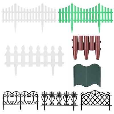 Flexible Garden Border Fence Lawn Grass Edging Picket Panel Plastic Scroll Wall • £16.95