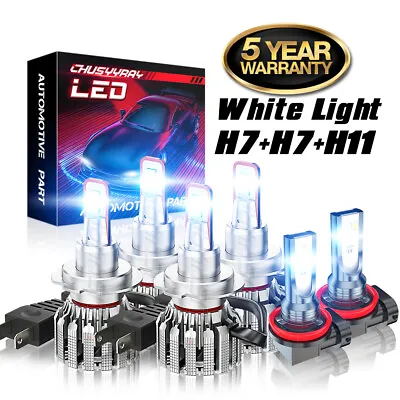 6x Bulbs For Hyundai Sonata 2012 2013 2014 LED Headlight Hi/Lo + Fog Light 6K • $79.99