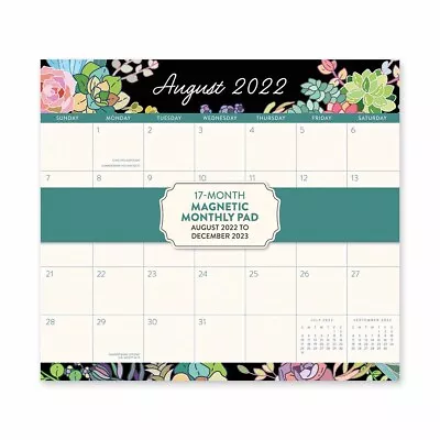 £7.48 • Buy Succulent Garden Magnetic Pad 2022 - 2023 - Art - Month To View