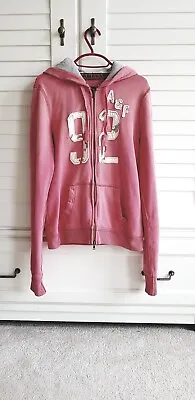 Abercrombie & Fitch Women's Pink Zip Hoodie Size M • £8.95