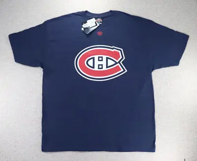 Montreal Canadiens Shirt Adult XXL 2XL Blue Habs Old Time Hockey NHL Canada • $10.48