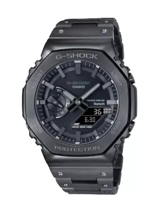 Casio G-Shock Tough Solar Black Dial Full Metal Ion Plated Watch GMB2100BD-1A • $35