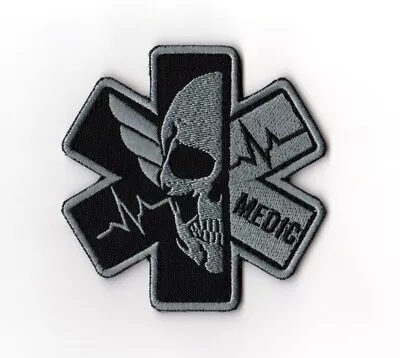 Medic Skull Patch I Military Paramedic EMS EMT Heart Monitor Army Symbol Logo • $6.49