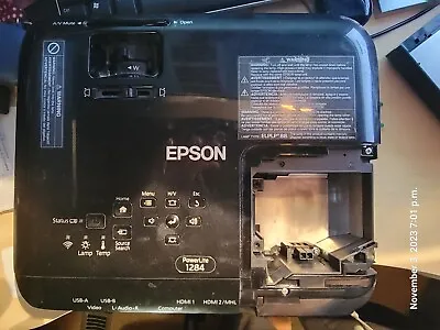 Epson PowerLite 1284 Wireless HD WUXGA 3LCD Projector 1920x1200: Parts/FIX • $130.86