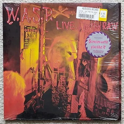 W.A.S.P. - LIVE...IN THE RAW VINYL LP SHRINK 1st PRESS 1987 ORIG HYPE STICKER • $109.99