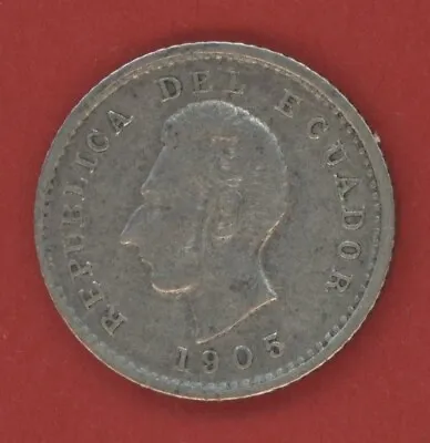 Ecuador  1/2  Decimo  1905  Km 55.1  Vf. • $7.75