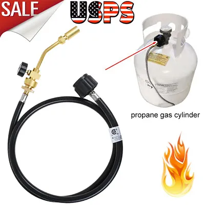 Mapp Propane Gas Tank Turbo Torch Hose Adapter Kit For Brazing Soldering Welding • $27