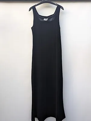 Vintage Wallis Dress Velvet Black Women’s Size 12 14 MIDI Sexy LBD Y2K Pencil • $50.51