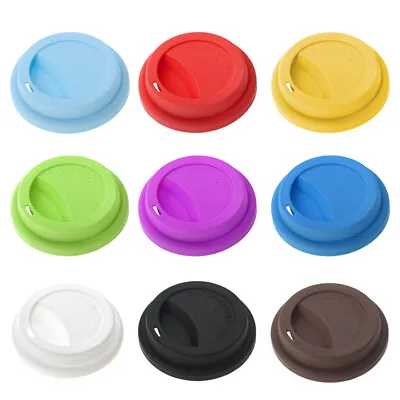 $11.39 • Buy 6PCS Silicone Drinking Cup Covers Lids, Reusable Coffee Glass Mug Suction Seal