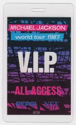 Michael Jackson World Tour 1987. Laminate V.I.P. All Access Backstage Pass. OTTO • $19.97