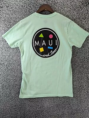 Maui And Sons T Shirt Men’s Medium Blue  Crew Neck Graphic Logo  • $5