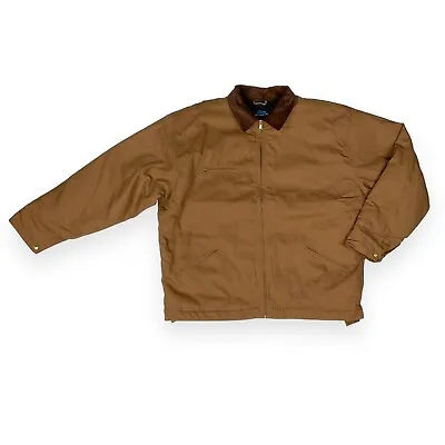 Tri Mountain Mens Tan Canvas Coat Full Zip Heavyweight Size 3XLT NWT • $39.98