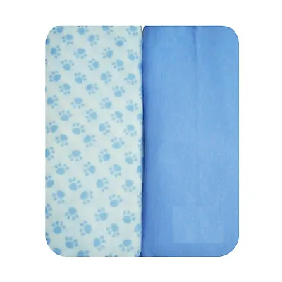 2-Pack Fitted Crib Sheet Set 100% Jersey Knit Cotton Soft Pack N Play - Blue • $12.95