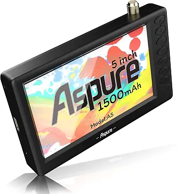 Aspure Pocket 5 Inch Portable Digital DVB-T2 TFT HD Screen Freeview LED Mini TV • £124.17