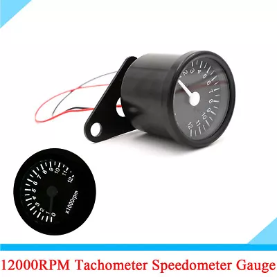 12000RPM Motorcycle Dirt Bike LED Night Light Tachometer Speedometer Gauge Meter • $32.12