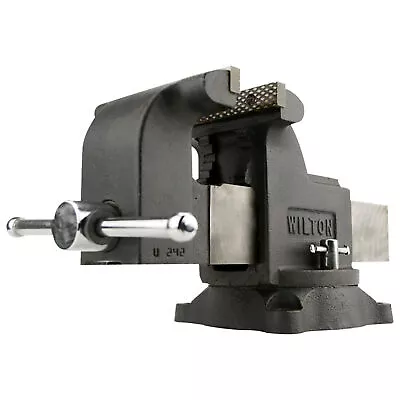 Wilton WS8 8 Inch Jaw 4 Inch Throat Steel Swivel Base Work Shop Bench Vise Gray • $321.99