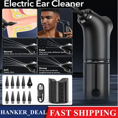 Electric Ear Wax Removal Tool Water Powered Wush Ear Cleaner Ear Cleaning Kits • £28.49