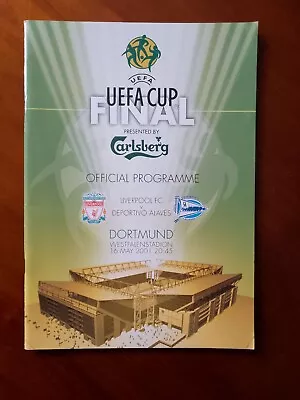 2001 UEFA Cup Final Programme Liverpool V Deportivo Alaves • £1.05