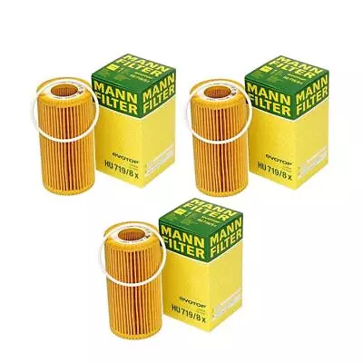 Set Of 3 Engine Oil Filters For Volvo C30 C70 S40 S60 V50 V60 XC60 XC70 Mann • $22.96