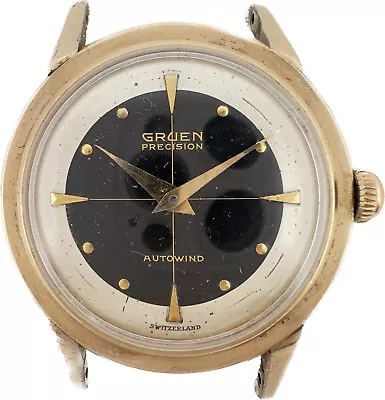 Vintage Gruen Men's Bumper Automatic Wristwatch 460SS-800 W Tuxedo Nipple Dial • $225